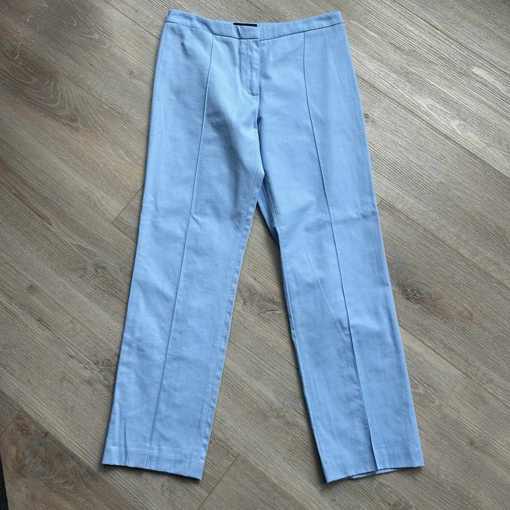 VTG BCBGMaxazria Size 2 Light Blue Straight Cropped Pants Y2K